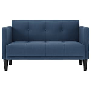 Loveseat Sofa modrá 111 cm textil - obrázek 3