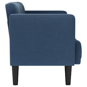 Loveseat Sofa modrá 111 cm textil - obrázek 4