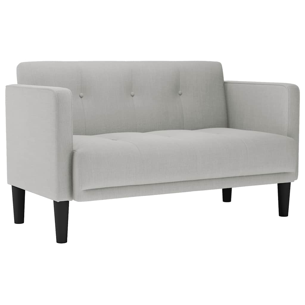 vidaXL Loveseat Sofa obláčkově šedá 111 cm textil