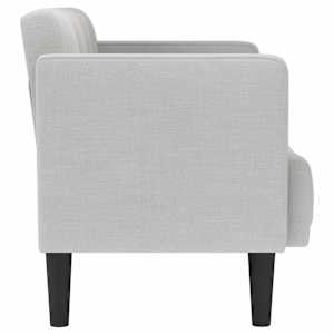 Loveseat Sofa obláčkově šedá 111 cm textil - obrázek 4