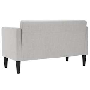Loveseat Sofa obláčkově šedá 111 cm textil - obrázek 5