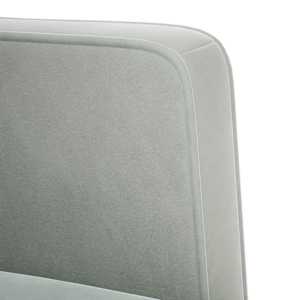 Loveseat Sofa světle šedá 111 cm samet - obrázek 6