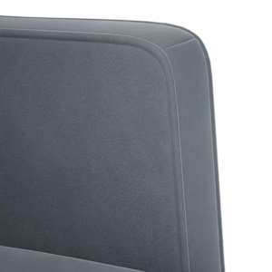 Loveseat Sofa tmavě šedá 111 cm samet - obrázek 6
