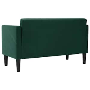 Loveseat Sofa tmavě zelená 111 cm samet - obrázek 5