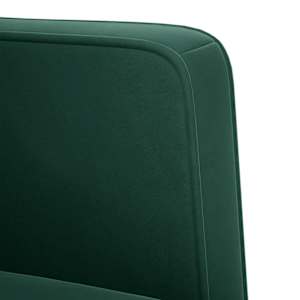 Loveseat Sofa tmavě zelená 111 cm samet - obrázek 6