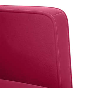Loveseat Sofa vínová 111 cm samet - obrázek 6