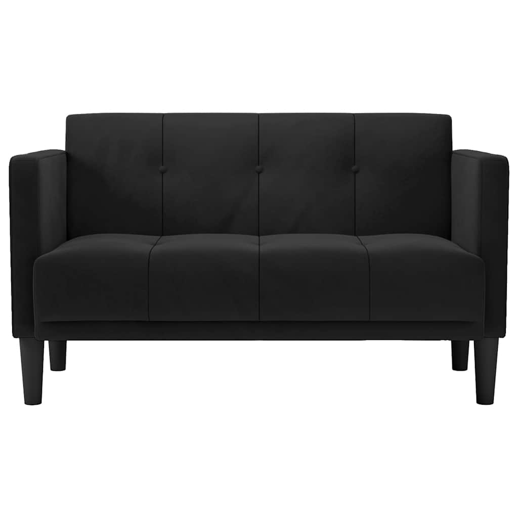 Thumbnail - vidaXL Zweisitzer-Sofa Schwarz 111 cm Samt