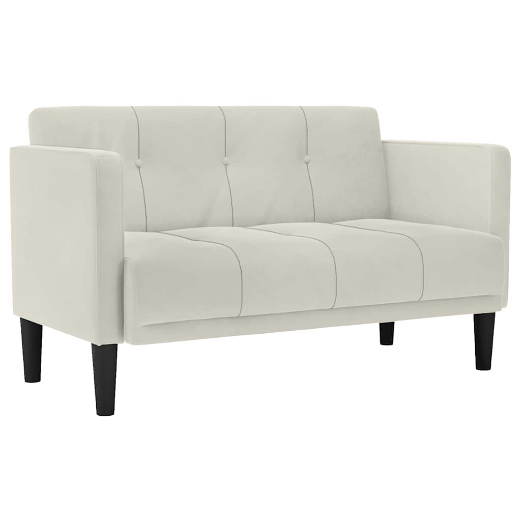 Thumbnail - vidaXL Zweisitzer-Sofa Creme 111 cm Samt