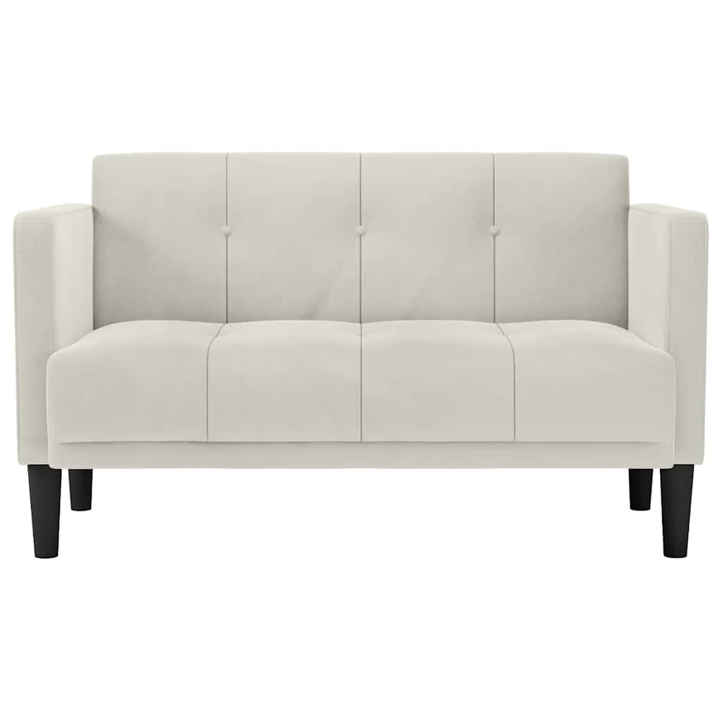 Thumbnail - vidaXL Zweisitzer-Sofa Creme 111 cm Samt