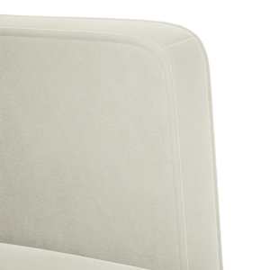Loveseat Sofa krémová 111 cm samet - obrázek 6