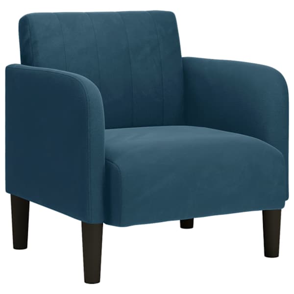 vidaXL diivani tugitool k&auml;etugedega, sinine, 54 cm, samet