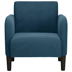 vidaXL Sessel mit Armlehnen Blau 54 cm Samt