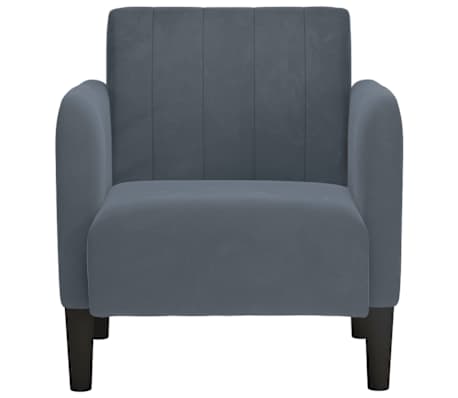 vidaXL Sofa Chair with Armrests Dark Grey 54 cm Velvet