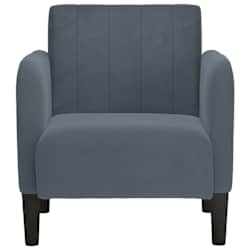 vidaXL Poltrona com apoio de bra&ccedil;os 54 cm veludo cinzento-escuro