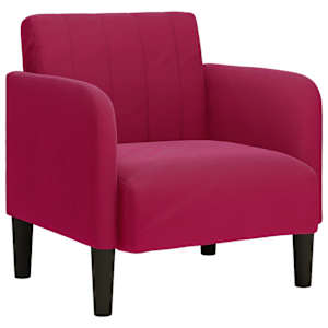 vidaXL k&auml;etugedega diivan, veinipunane, 54 cm, samet