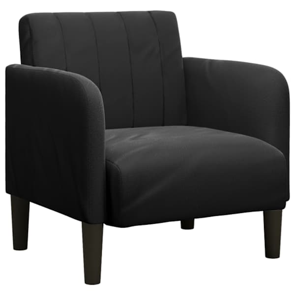 vidaXL k&auml;etugedega diivanitool, must, 54 cm, samet