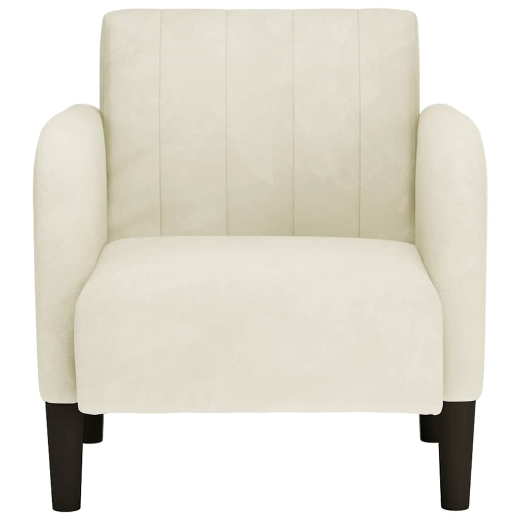 Thumbnail - vidaXL Sessel mit Armlehnen Creme 54 cm Samt