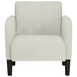vidaXL Sessel mit Armlehnen Creme 54 cm Samt