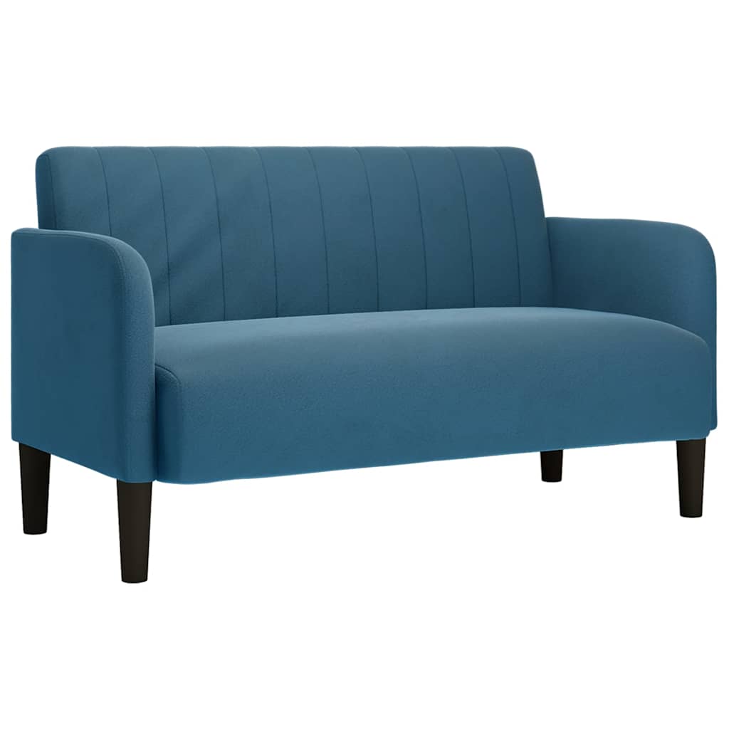 Thumbnail - vidaXL Zweisitzer-Sofa Blau 109 cm Samt