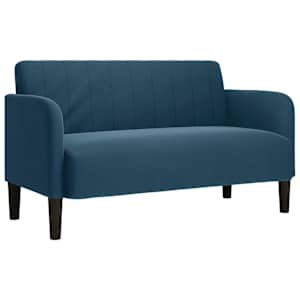 Loveseat Sofa modrá 109 cm samet - obrázek 2