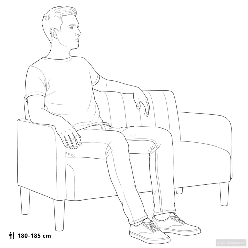 Zweisitzer-Sofa Blau 109 cm Samt – Ansicht 9