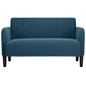 Loveseat Sofa modrá 109 cm samet - obrázek 3