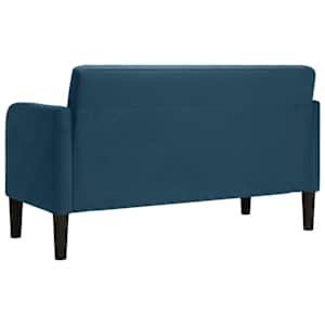 Loveseat Sofa modrá 109 cm samet - obrázek 5