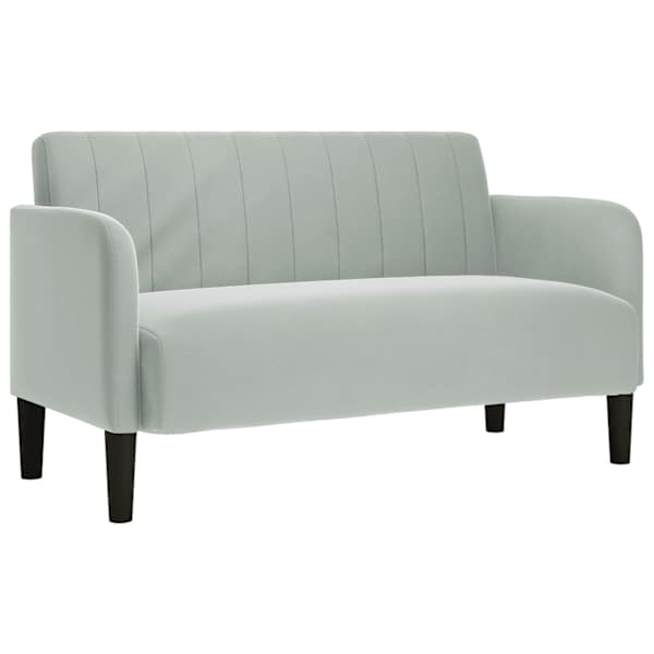 vidaXL kahekohaline diivan, helehall, 109 cm, samet