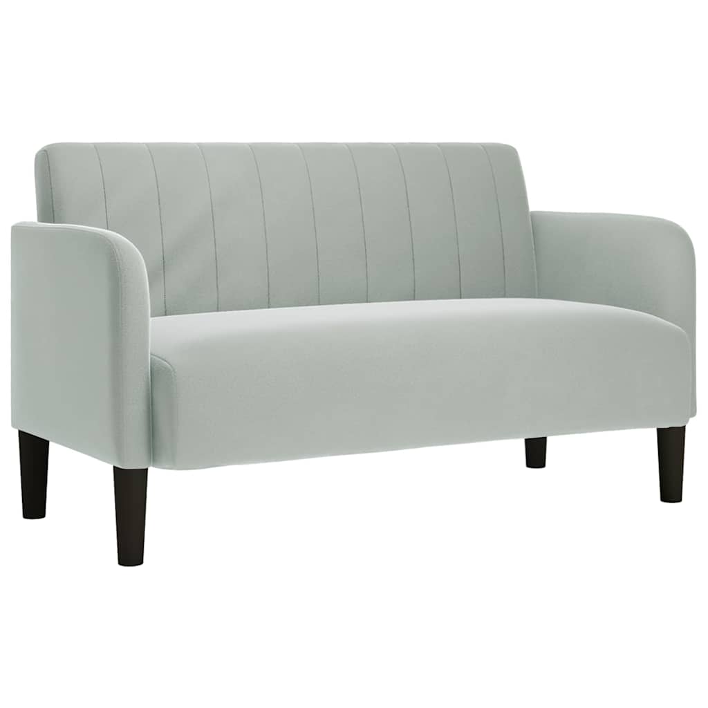 vidaXL Loveseat Sofa světle šedá 109 cm samet
