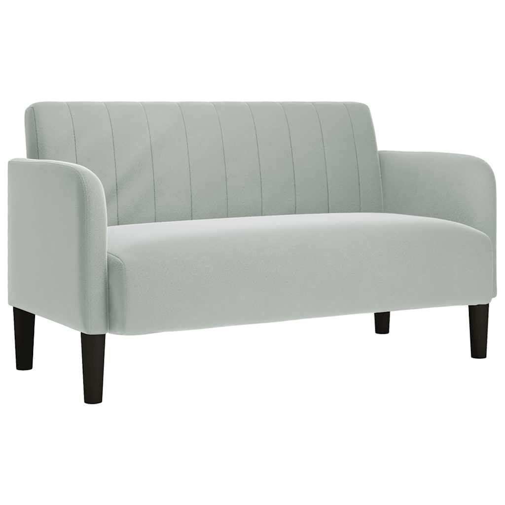 vidaXL Loveseat Sofa světle šedá 109 cm samet