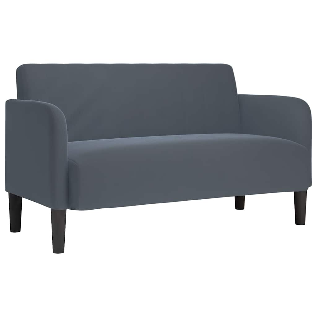 vidaXL Loveseat Sofa Tmavě šedá 109 cm samet