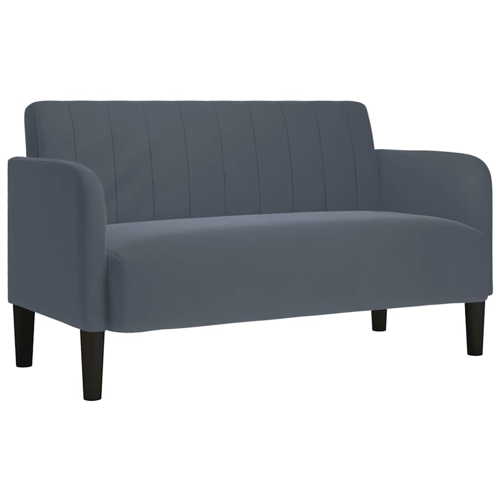 vidaXL Loveseat Sofa Tmavě šedá 109 cm samet