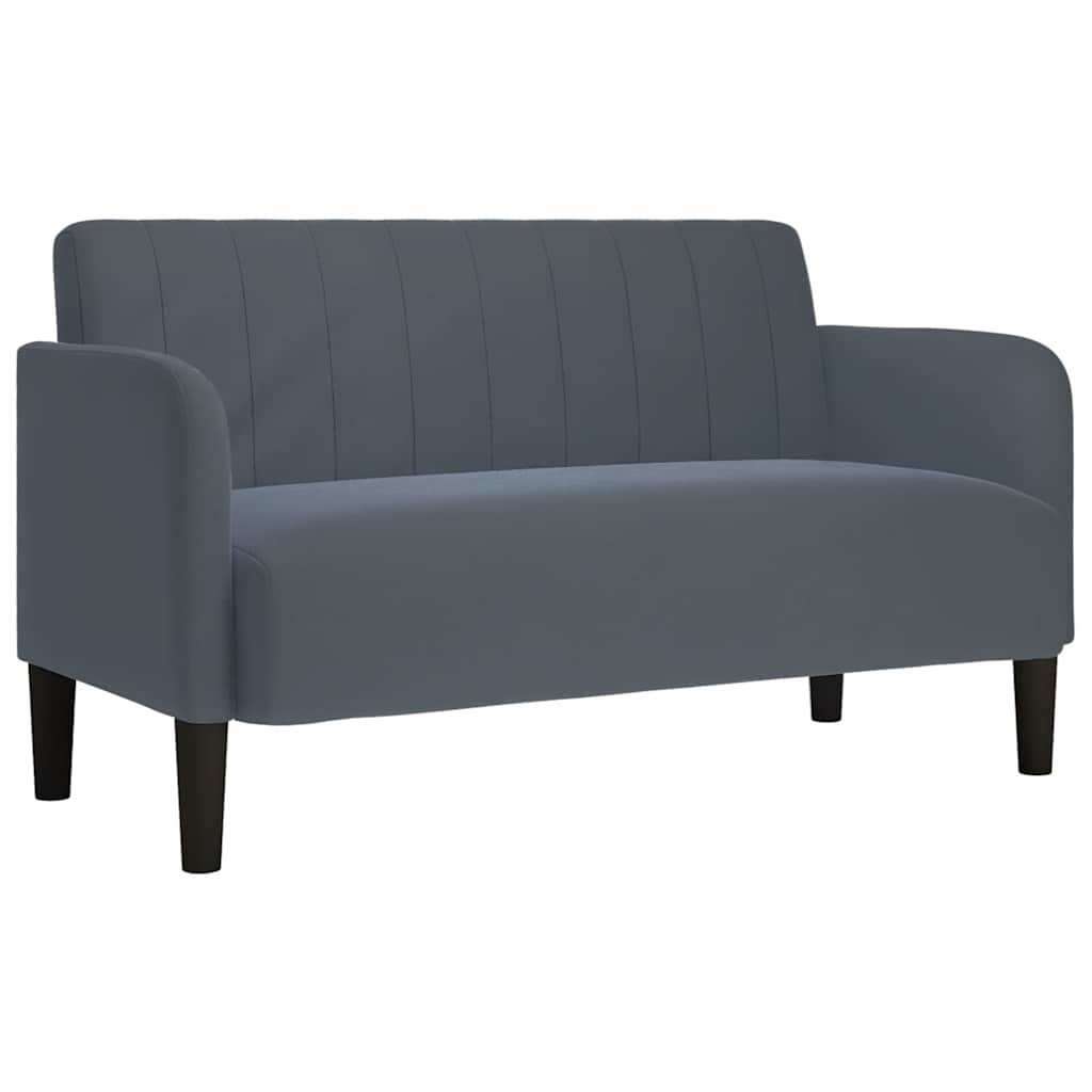 vidaXL Loveseat Sofa Tmavě šedá 109 cm samet
