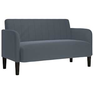 Loveseat Sofa Tmavě šedá 109 cm samet - obrázek 2