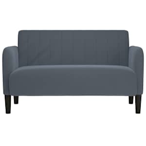 Loveseat Sofa Tmavě šedá 109 cm samet - obrázek 3