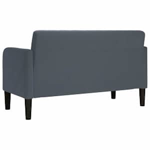 Loveseat Sofa Tmavě šedá 109 cm samet - obrázek 5