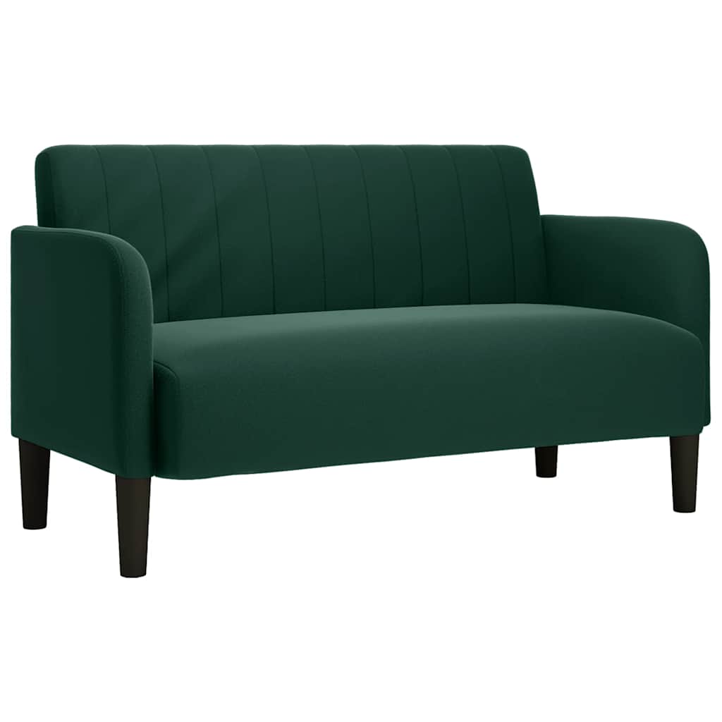VidaXL Loveseat Bank 109 Cm Fluweel Donkergroen
