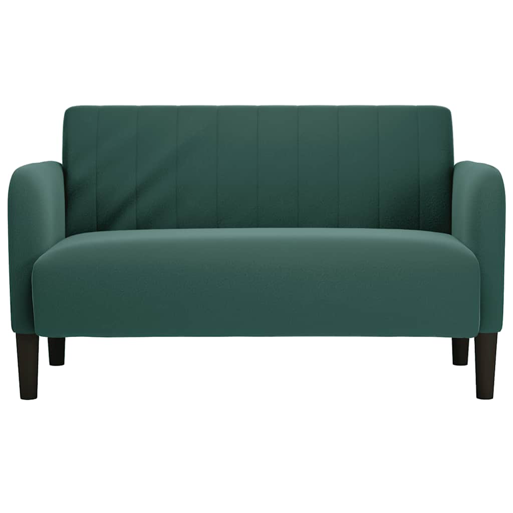 vidaXL Loveseat bank 109 cm fluweel donkergroen afbeelding