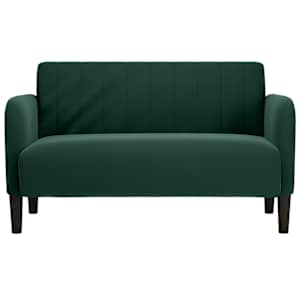 Loveseat Sofa Tmavě zelená 109 cm samet - obrázek 3