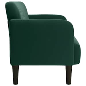 Loveseat Sofa Tmavě zelená 109 cm samet - obrázek 4