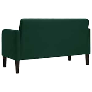 Loveseat Sofa Tmavě zelená 109 cm samet - obrázek 5