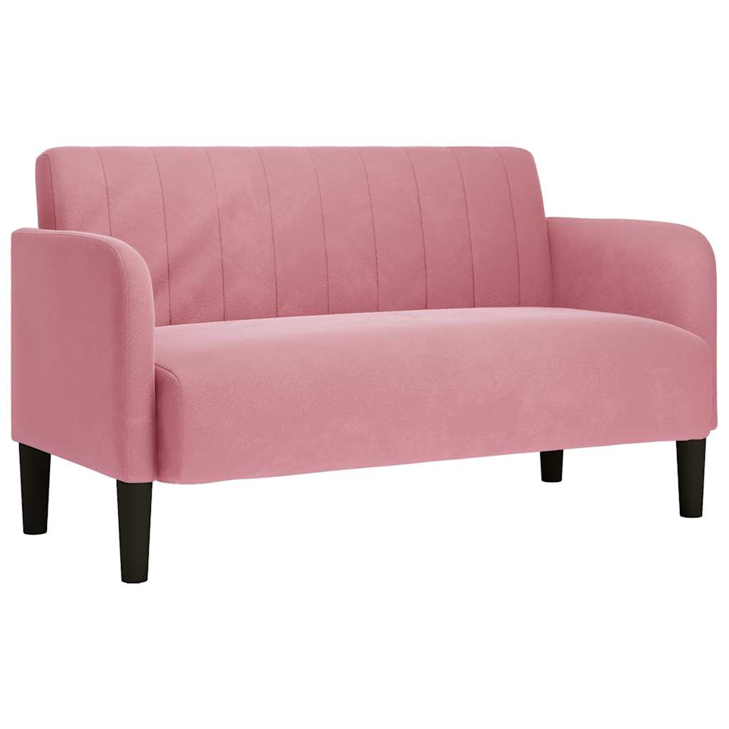 Thumbnail - vidaXL Zweisitzer-Sofa Rosa 109 cm Samt