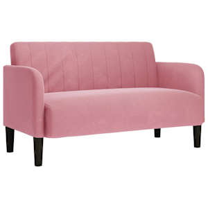 Loveseat Sofa Růžový 109 cm samet - obrázek 2
