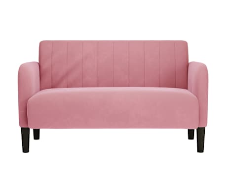 vidaXL Sof&aacute;-luvas 109 cm veludo rosa