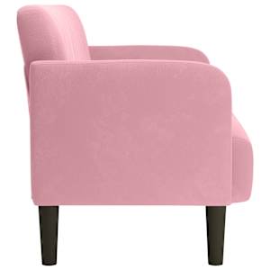 Loveseat Sofa Růžový 109 cm samet - obrázek 4