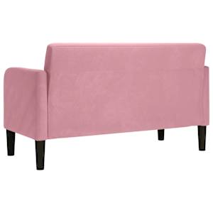 Loveseat Sofa Růžový 109 cm samet - obrázek 5
