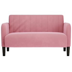 vidaXL Sof&aacute;-luvas 109 cm veludo rosa