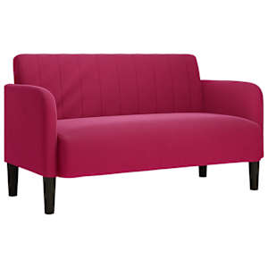 vidaXL kahekohaline diivan, veinipunane, 109 cm, samet