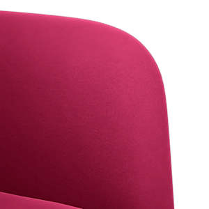 Loveseat Sofa vínová 109 cm samet - obrázek 6