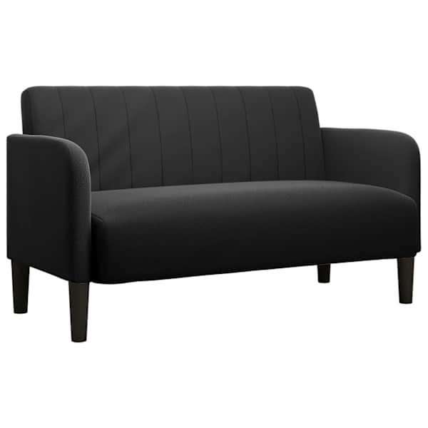vidaXL kahekohaline diivan, must, 109 cm, samet